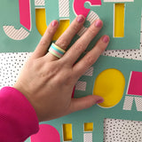 pastel acrylic ring