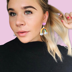Acrylic rainbow earrings