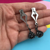 fountain pen nib earrings