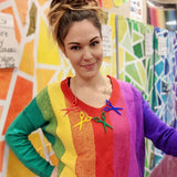 Rainbow acrylic scissor jewellery