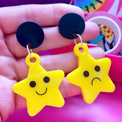 happy said dangle acrylic earrings