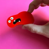 acrylic monster brooch with teeth