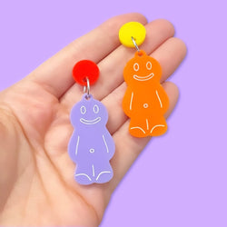 mismatched jellybaby earrings