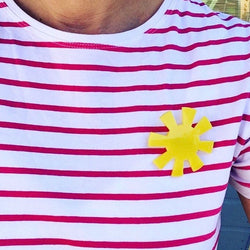 acrylic sunshine brooch