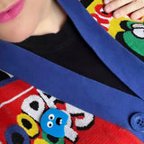 acrylic silly rock monster brooch