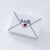 Perspex acrylic SWALK envelope and heart brooch