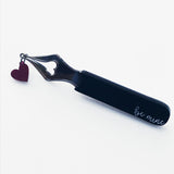 laser cut acrylic fountain pen brooch