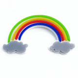 Perspex rainbow laser cut acrylic brooch